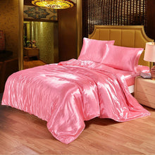 Load image into Gallery viewer, Luxury Bedding Set Satin Silk Duvet Cover Pillowcase Bed Sheet Comforter Bedding Sets Twin Single Queen King Size Bed Set