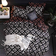 Load image into Gallery viewer, Luxury Bedding Set Duvet Cover Sets 3pcs Marble Super King Size Single Swallow Queen Black Comforter Bed Linens Cotton Designer