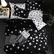 Load image into Gallery viewer, Luxury Bedding Set Duvet Cover Sets 3pcs Marble Super King Size Single Swallow Queen Black Comforter Bed Linens Cotton Designer