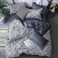 Load image into Gallery viewer, Luxury Bedding Set Duvet Cover Sets 3pcs Marble Super King Size Single Swallow Queen Black Comforter Bed Linens Cotton Designer