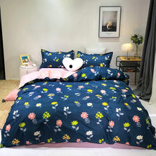 Load image into Gallery viewer, Home Textile Cartoon Happy Family Winter 3/4pcs Child Adult Bedding Set Luxury Comfortable Bedclothes Duvet Cover Bed Linen