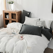 Load image into Gallery viewer, Classic Bedding Set 5 Size Grey Blue Fower Bed Linen 4pcs/set Duvet Cover Set Pastoral Bed Sheet AB Side Duvet Cover