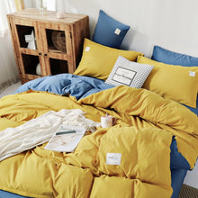 Load image into Gallery viewer, Classic Bedding Set 5 Size Grey Blue Fower Bed Linen 4pcs/set Duvet Cover Set Pastoral Bed Sheet AB Side Duvet Cover