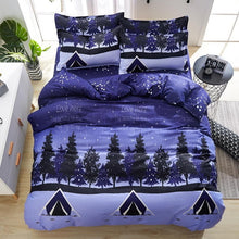 Load image into Gallery viewer, Bedding Set Fashion house luxury bed cover sheet Pillowcase Wavy stripes Home textile Family Bed Linens High Quality