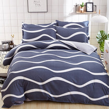 Load image into Gallery viewer, Bedding Set Fashion house luxury bed cover sheet Pillowcase Wavy stripes Home textile Family Bed Linens High Quality