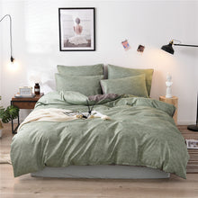 Load image into Gallery viewer, Pure Grid Grey Blue Pink Black Bed Linen Simple Duvet Cover Sets 3Pcs Bedding Set King Queen Single Twin Full Size Quilt Covers