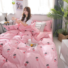 Load image into Gallery viewer, claroom pink Bedding Sets polka dot pattern bed linens cute Duvet Cover Set Quilt cover Pillowcase AR41#