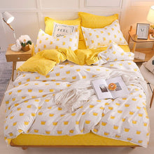 Load image into Gallery viewer, Yellow duck Soft comfortable 4pcs Bedding Set Bed Linen Bed Set Sheet Duvet Cover Pillowcase king queen full twin size