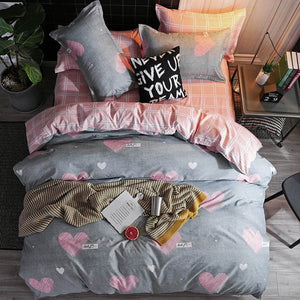 Home Textile Cartoon Happy Family Winter 3/4pcs Child Adult Bedding Set Luxury Comfortable Bedclothes Duvet Cover Bed Linen