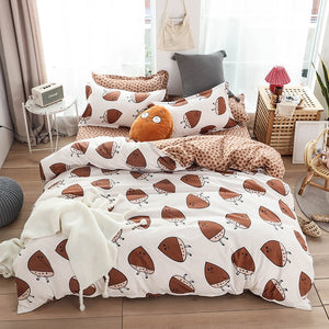 Home Textile Cartoon Happy Family Winter 3/4pcs Child Adult Bedding Set Luxury Comfortable Bedclothes Duvet Cover Bed Linen