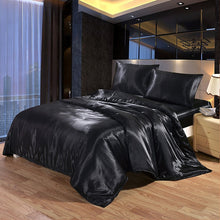 Load image into Gallery viewer, Luxury Bedding Set Satin Silk Duvet Cover Pillowcase Bed Sheet Comforter Bedding Sets Twin Single Queen King Size Bed Set
