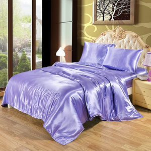 Luxury Bedding Set Satin Silk Duvet Cover Pillowcase Bed Sheet Comforter Bedding Sets Twin Single Queen King Size Bed Set