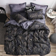 Load image into Gallery viewer, Luxury Bedding Set Duvet Cover Sets 3pcs Marble Super King Size Single Swallow Queen Black Comforter Bed Linens Cotton Designer
