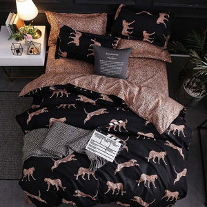 Luxury Bedding Set Duvet Cover Sets 3pcs Marble Super King Size Single Swallow Queen Black Comforter Bed Linens Cotton Designer