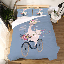 Load image into Gallery viewer, Miracille Cartoon Alpaca Printing Bedding Set Children Duvet Cover Sets With Pillowcase Home Bed Linen
