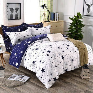 FUNBAKY 3/4pcs/Set Leopard Pink Comforter Bedding Sets Cotton Duvet Cover Set Pillowcase Bed Linen Linings Home Textile