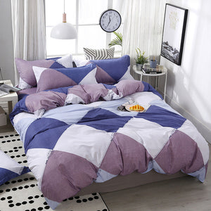 FUNBAKY 3/4pcs/Set Leopard Pink Comforter Bedding Sets Cotton Duvet Cover Set Pillowcase Bed Linen Linings Home Textile