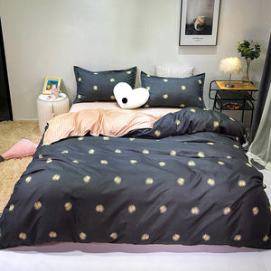 Home Textile Cartoon Happy Family Winter 3/4pcs Child Adult Bedding Set Luxury Comfortable Bedclothes Duvet Cover Bed Linen