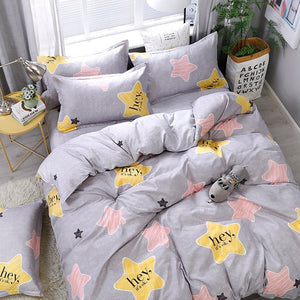 Wongs Bedding Fashion Bedding Set Home Textile Classic Duvet cover Bed Linen Single Queen King Size 3PCS Dropshipping