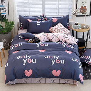 Wongs Bedding Fashion Bedding Set Home Textile Classic Duvet cover Bed Linen Single Queen King Size 3PCS Dropshipping