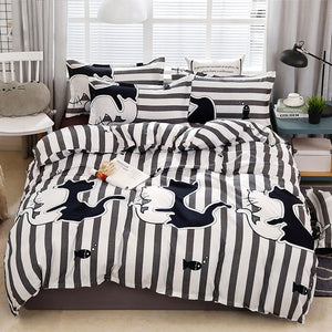 Wongs Bedding Fashion Bedding Set Home Textile Classic Duvet cover Bed Linen Single Queen King Size 3PCS Dropshipping