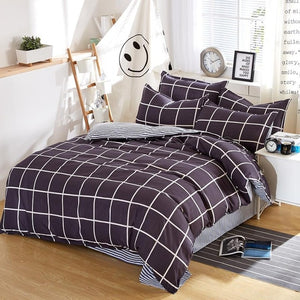 Bedding Set Fashion house  luxury bed cover sheet Pillowcase Wavy stripes Home textile  Family Bed Linens  High Quality