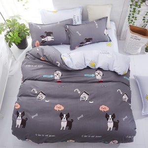 Bedding Set Fashion house  luxury bed cover sheet Pillowcase Wavy stripes Home textile  Family Bed Linens  High Quality