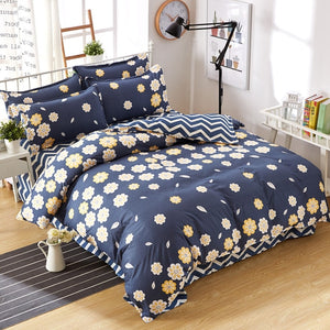 Bedding Set Fashion house  luxury bed cover sheet Pillowcase Wavy stripes Home textile  Family Bed Linens  High Quality