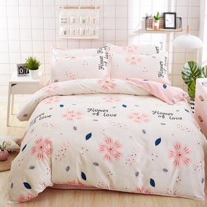 Bedding Set Fashion house  luxury bed cover sheet Pillowcase Wavy stripes Home textile  Family Bed Linens  High Quality