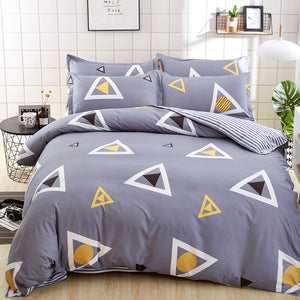 Bedding Set Fashion house  luxury bed cover sheet Pillowcase Wavy stripes Home textile  Family Bed Linens  High Quality