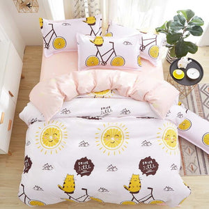 Bedding Set Fashion house  luxury bed cover sheet Pillowcase Wavy stripes Home textile  Family Bed Linens  High Quality