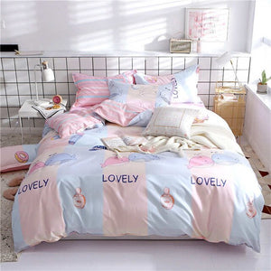 SlowDream Flat Sheets Bedding Set Nordic Double Twin Bedspread Duvet Cover Set Home Decor Bed Linen Set Bedclothes Adult Bedding