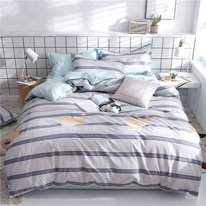 SlowDream Flat Sheets Bedding Set Nordic Double Twin Bedspread Duvet Cover Set Home Decor Bed Linen Set Bedclothes Adult Bedding