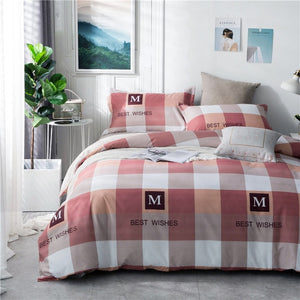 Slowdream Cartoon Strawberry Bedspread Pink Bedding Set Girl Duvet Cover Bed Sheet Set Comfort Euro Bed Linen Set Home Textiles