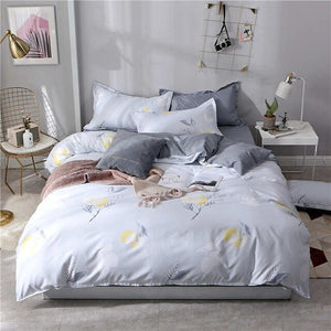 SlowDream Flat Sheets Bedding Set Nordic Double Twin Bedspread Duvet Cover Set Home Decor Bed Linen Set Bedclothes Adult Bedding