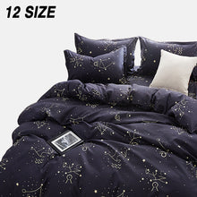 Load image into Gallery viewer, Custom Soft Bedding Sets USA Russia Europe King Queen Size Duvet Cover Set Soft Sheet Set Single 200*200 bed linen Black Star
