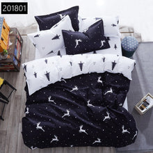 Load image into Gallery viewer, Custom Soft Bedding Sets USA Russia Europe King Queen Size Duvet Cover Set Soft Sheet Set Single 200*200 bed linen Black Star
