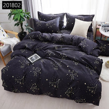 Load image into Gallery viewer, Custom Soft Bedding Sets USA Russia Europe King Queen Size Duvet Cover Set Soft Sheet Set Single 200*200 bed linen Black Star
