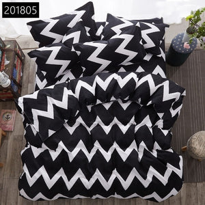 Custom Soft Bedding Sets USA Russia Europe King Queen Size Duvet Cover Set Soft Sheet Set Single 200*200 bed linen Black Star