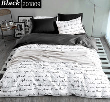 Load image into Gallery viewer, Custom Soft Bedding Sets USA Russia Europe King Queen Size Duvet Cover Set Soft Sheet Set Single 200*200 bed linen Black Star
