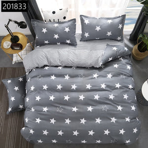 Custom Soft Bedding Sets USA Russia Europe King Queen Size Duvet Cover Set Soft Sheet Set Single 200*200 bed linen Black Star