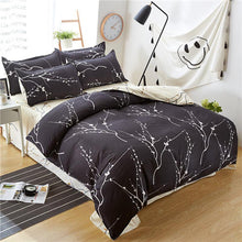 Load image into Gallery viewer, Classic bedding set 5 size grey blue flower bed linen 4pcs/set duvet cover set Pastoral bed sheet AB side duvet cover 2019 bed
