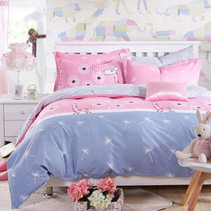 Classic bedding set 5 size grey blue flower bed linen 4pcs/set duvet cover set Pastoral bed sheet AB side duvet cover 2019 bed